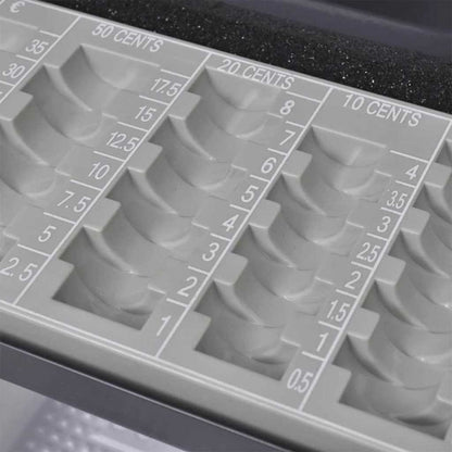 Cash Box met slot Donkergrijs 30 x 24 x 9 cm Staal