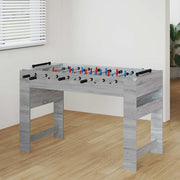 Tafelvoetbaltafel 125x60.5x80 cm grijs bewerkt hout