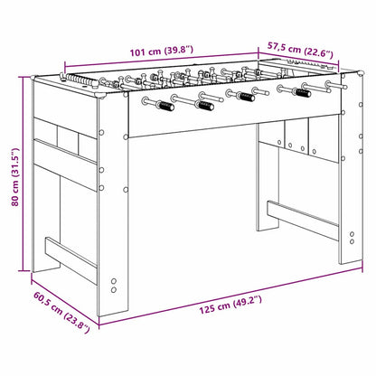 Honkbaltafel Oudhout 125 x 60,5 x 80 cm Bewerkt hout