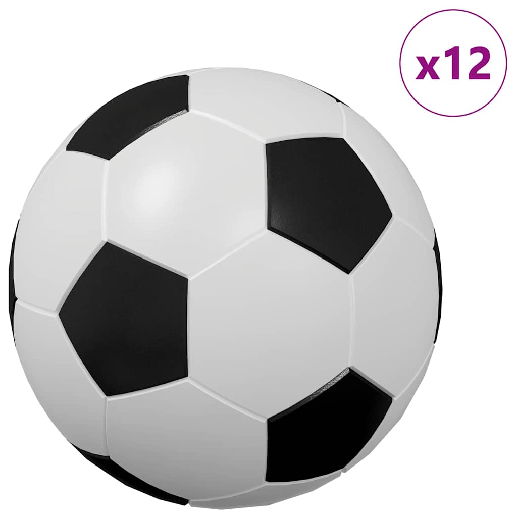 Tafel Voetballen 12 pcs Wit en zwart 3.6 x 3.6 cm Polypropyleen
