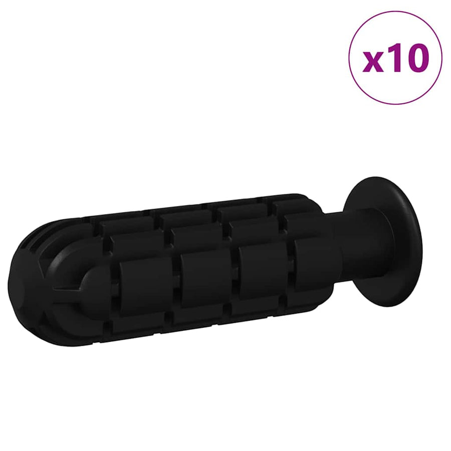 Voetbal Tafel Handvatten 10 pcs Zwart 2,8 x 2,8 x 9,3 cm