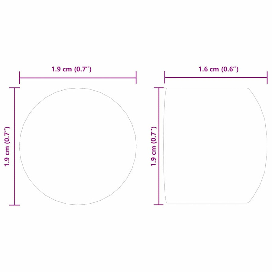 Voetbaltafel Eindkappen 10 pcs Zwart 1,9 x 1,9 x 1,6 cm