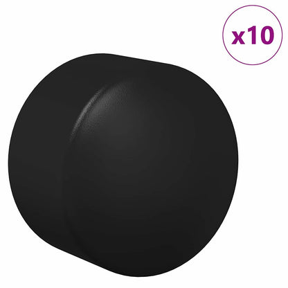 Voetbaltafel Eindkappen 10 pcs Zwart 1,9 x 1,9 x 1,6 cm