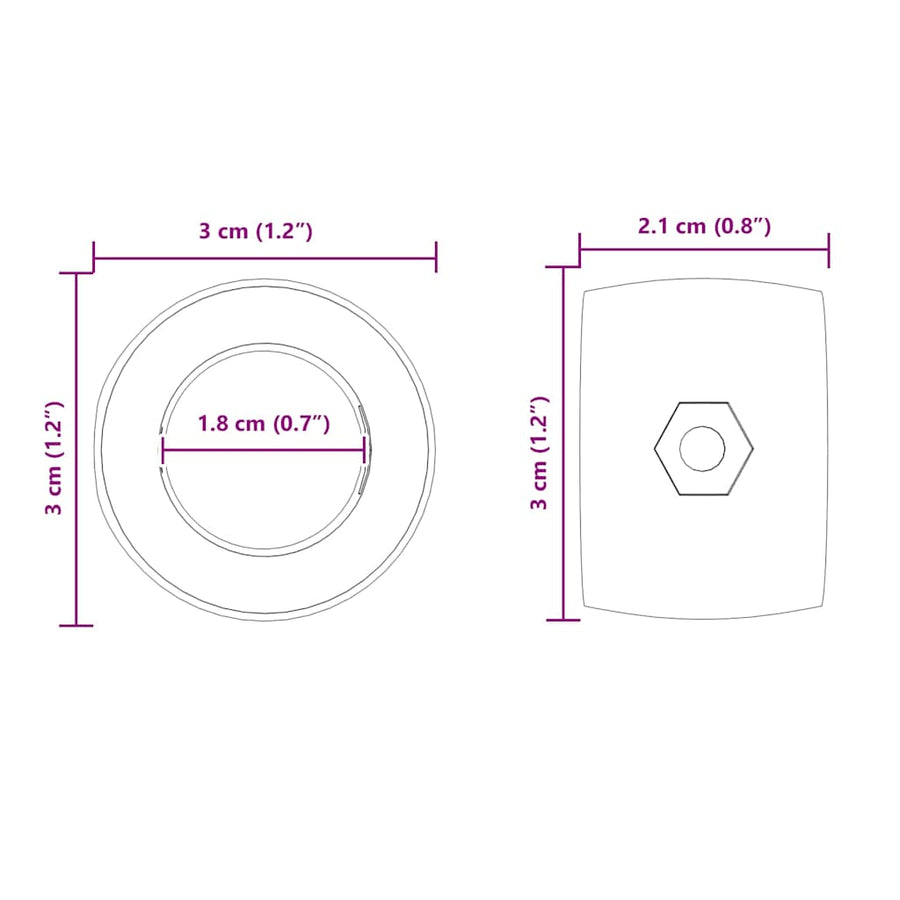 Voetbal Tafel Lagertjes 10 pcs Zwart 3 x 3 x 1,4 cm Kunststof