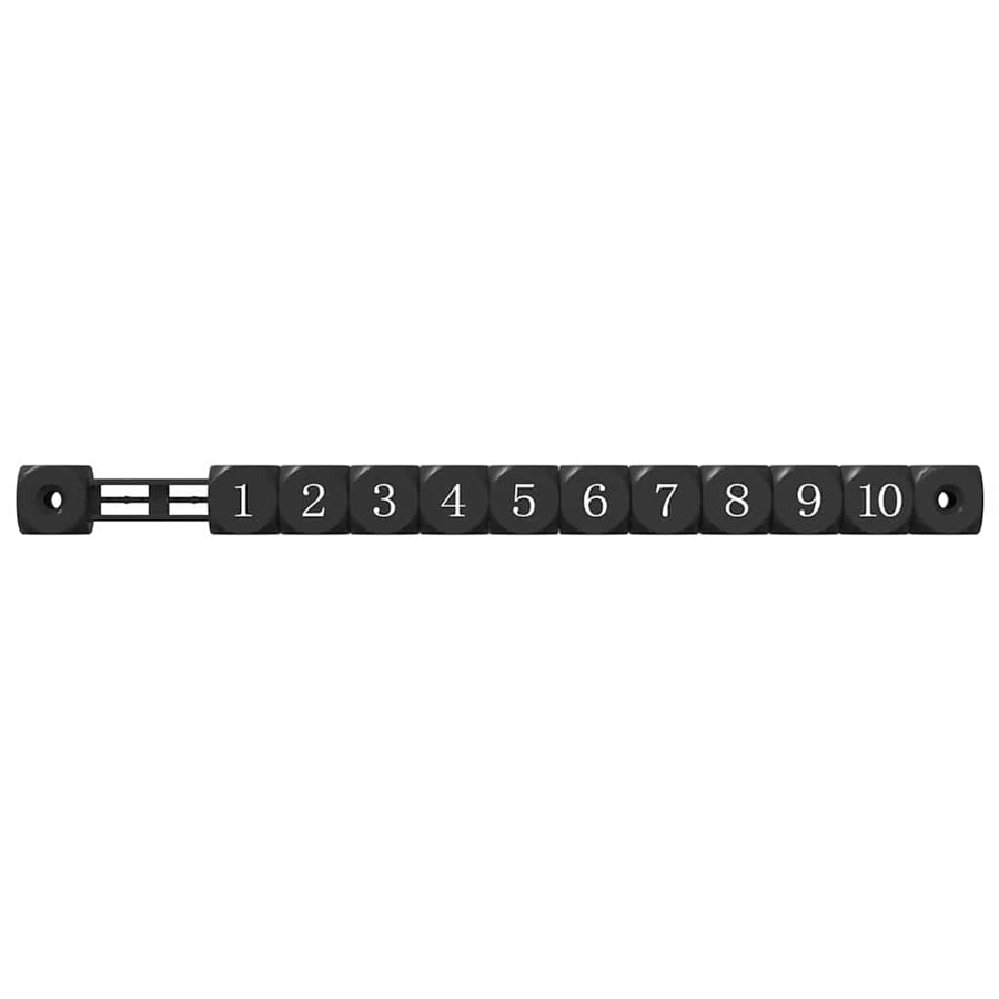 Voetbal Tafel Tellingen 2 pcs Zwart 30 x 2,2 x 2,9 cm Kunststof