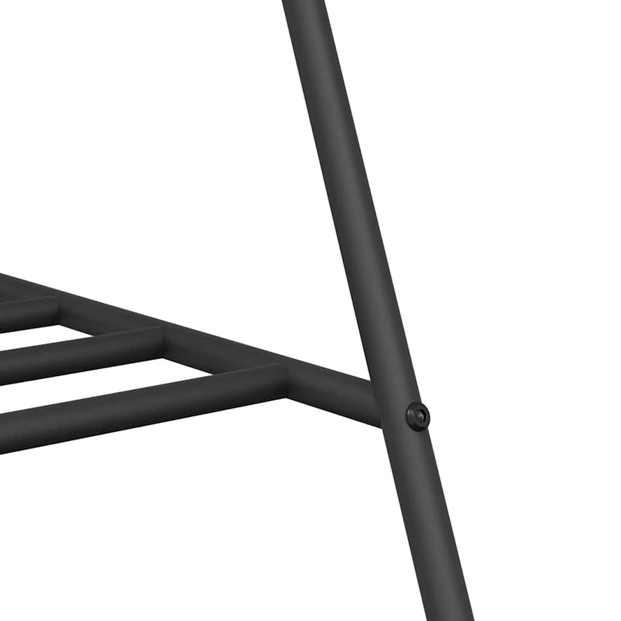 Kledingrek met opslag Zwart 100 x 56 x 154 cm Staal