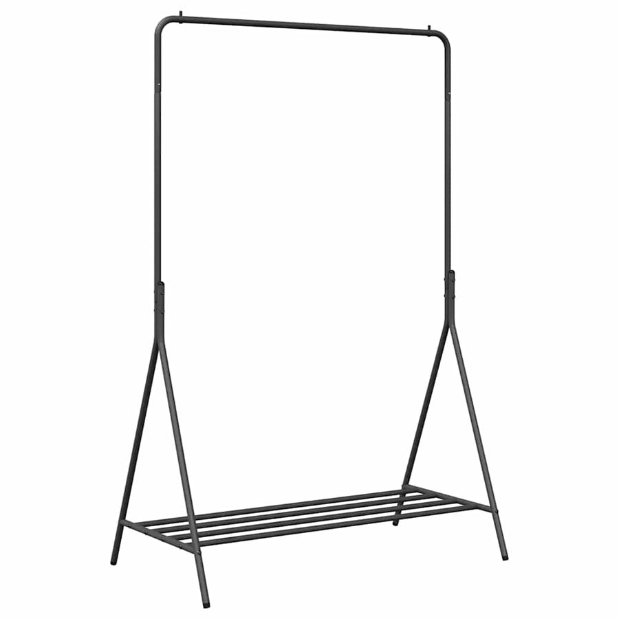 Kledingrek met opslag Zwart 100 x 56 x 154 cm Staal