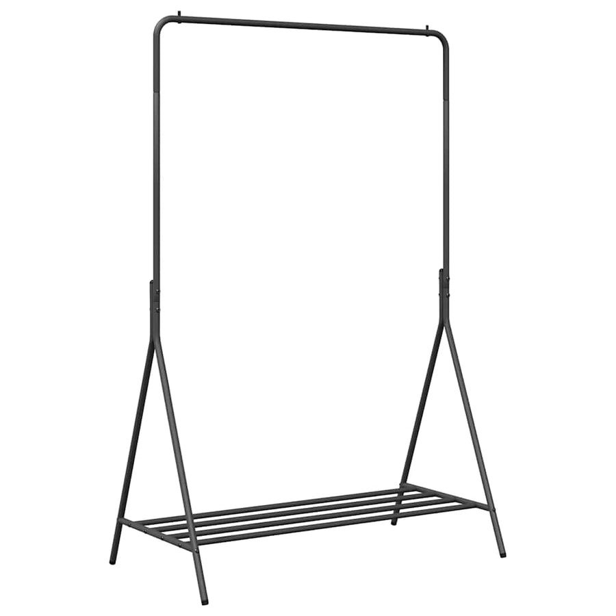 Kledingrek met opslag Zwart 100 x 56 x 154 cm Staal