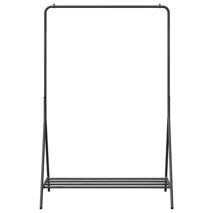 Kledingrek met opslag Zwart 100 x 56 x 154 cm Staal