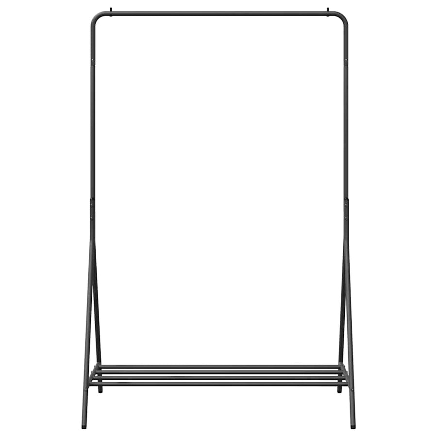 Kledingrek met opslag Zwart 100 x 56 x 154 cm Staal
