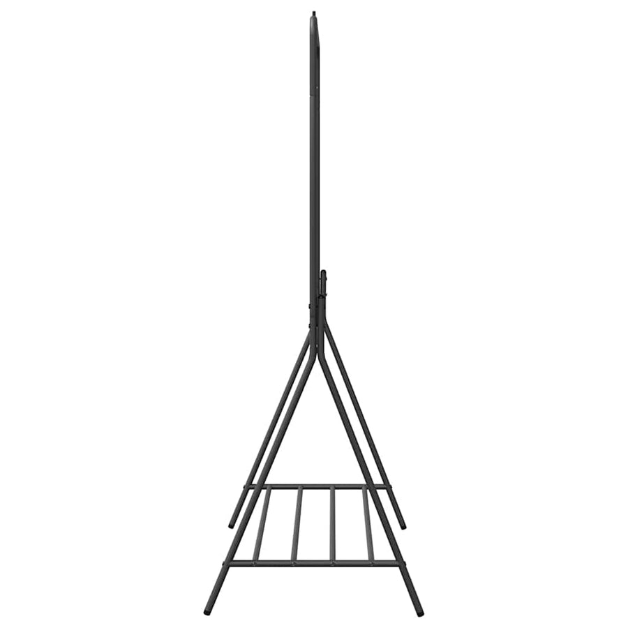 Kledingrek met opslag Zwart 100 x 56 x 154 cm Staal