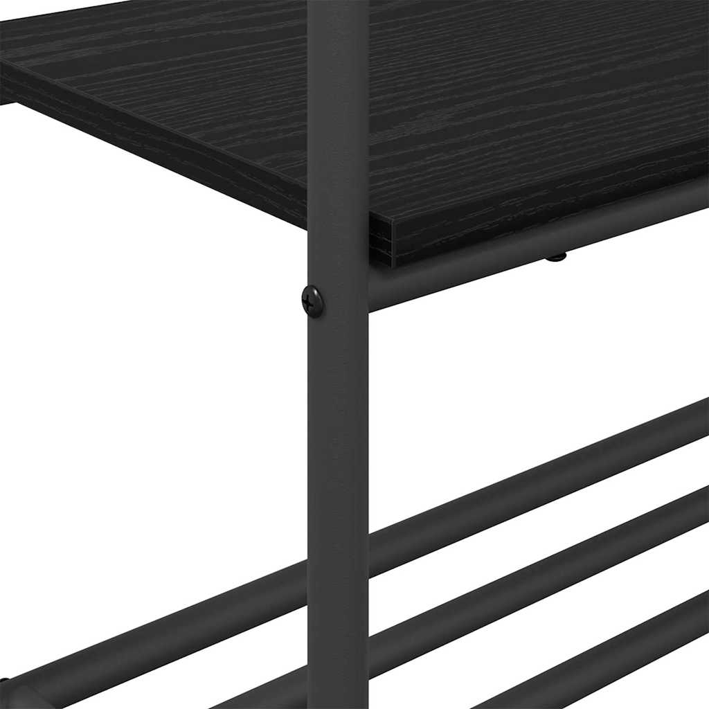 Kledingrek met planken Zwart eiken 77 x 30 x 171 cm
