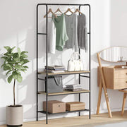 Clothes Rack with Shelf Sonoma Oak 77 x 30 x 171 cm Engineered Wood