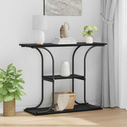 Wandtafel met plank 101x35x80.5 cm zwart eiken