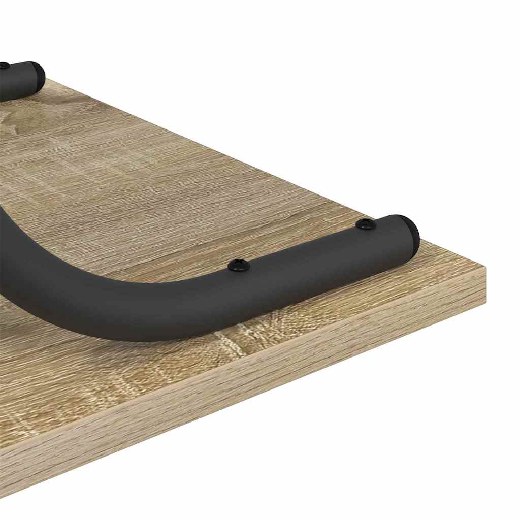 Wandtafel Sonoma eiken 101 x 35 x 80.5 cm Bewerkt hout