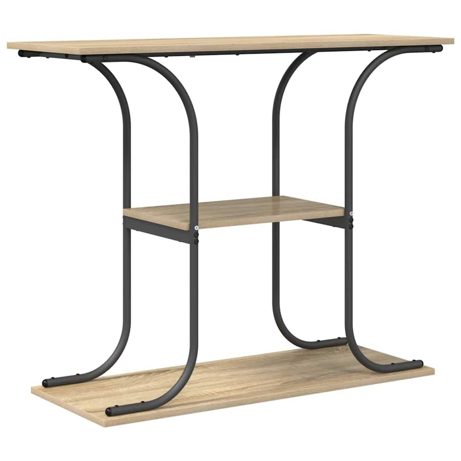 Wandtafel Sonoma eiken 101 x 35 x 80.5 cm Bewerkt hout