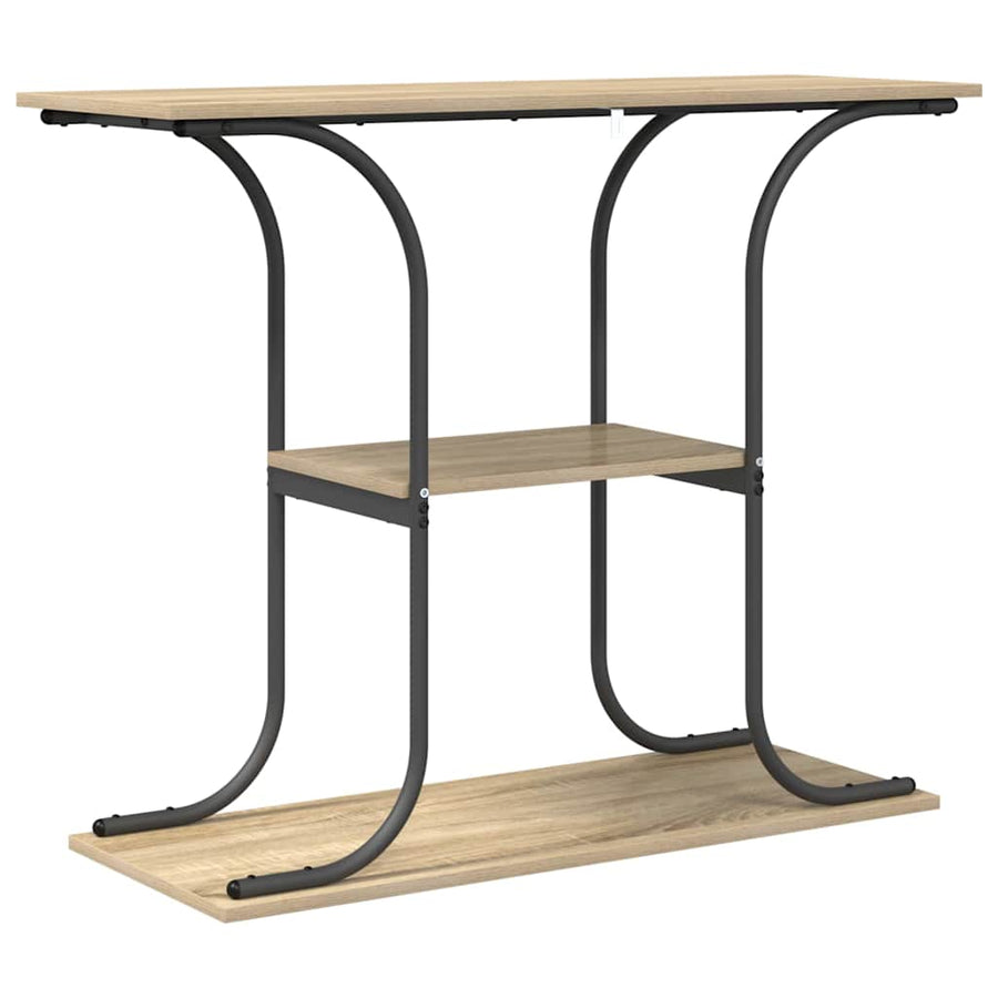 Wandtafel Sonoma eiken 101 x 35 x 80.5 cm Bewerkt hout