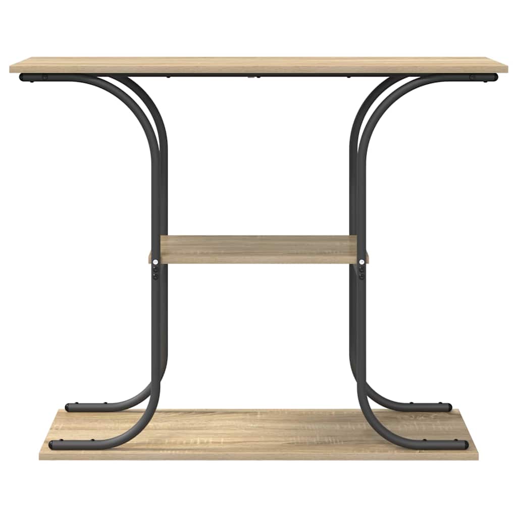 Wandtafel Sonoma eiken 101 x 35 x 80.5 cm Bewerkt hout