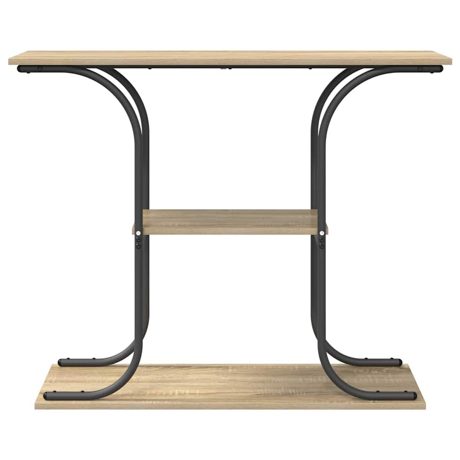 Wandtafel Sonoma eiken 101 x 35 x 80.5 cm Bewerkt hout