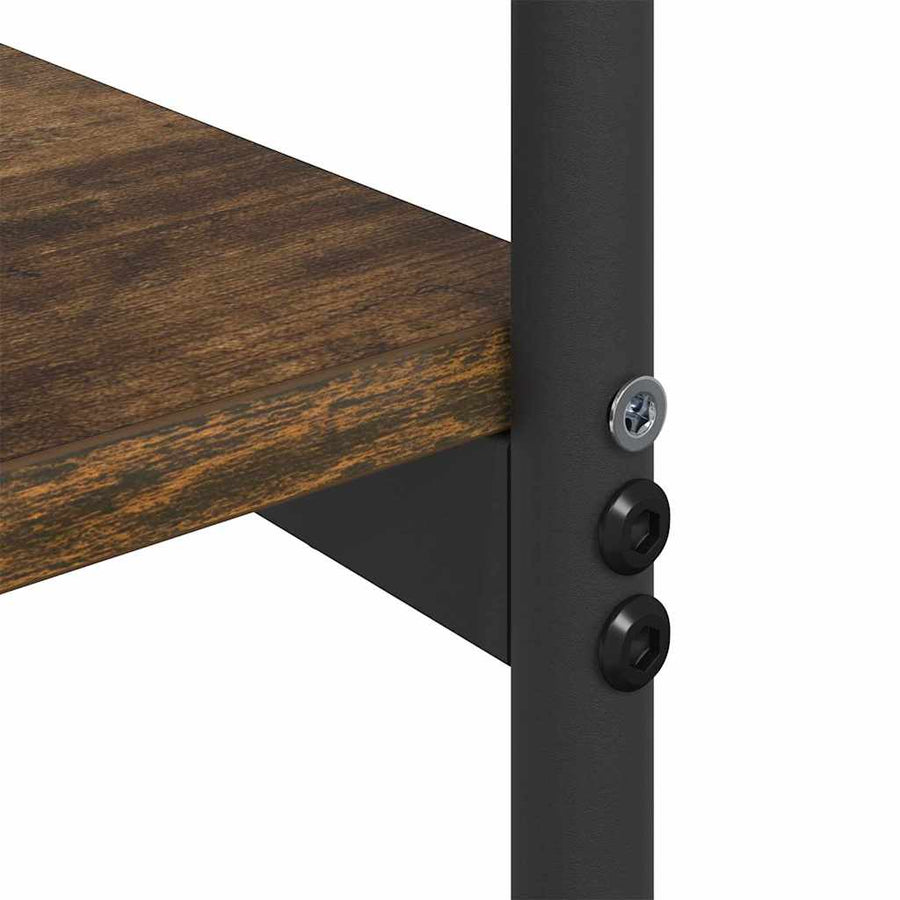 Wandtafel Gerookt eiken 101 x 35 x 80.5 cm Bewerkt hout