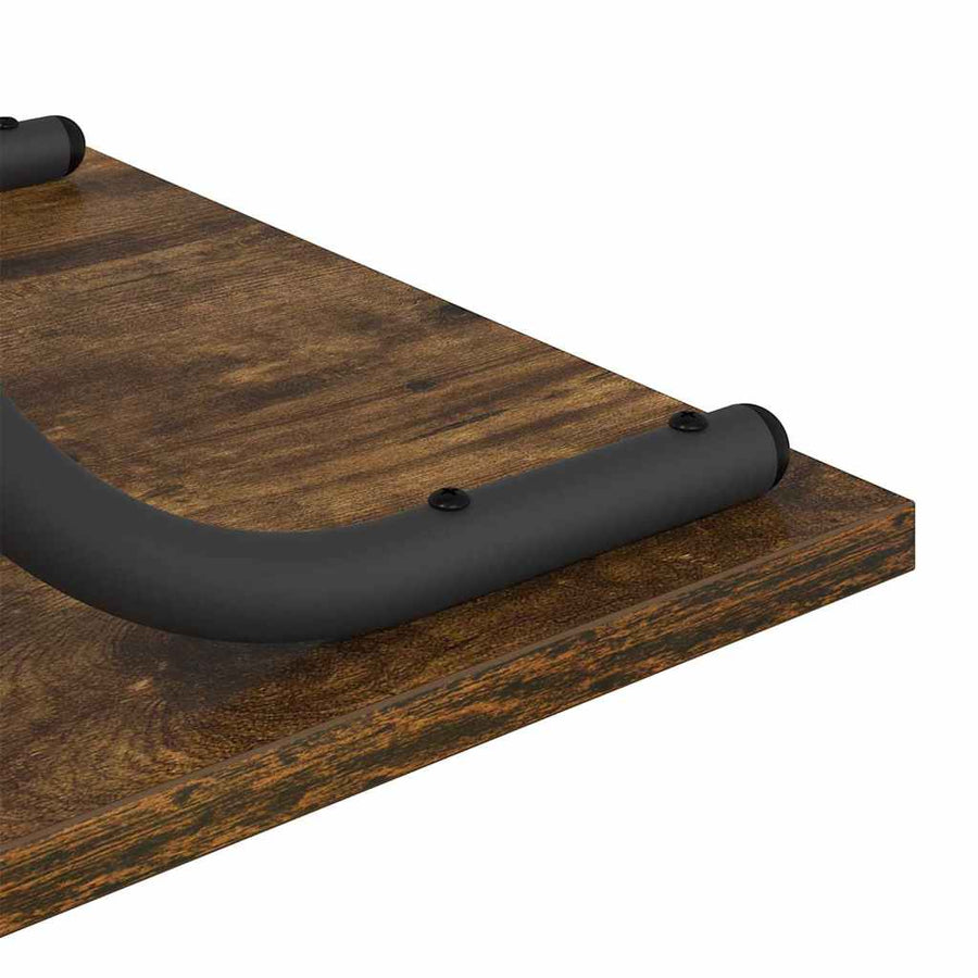 Wandtafel Gerookt eiken 101 x 35 x 80.5 cm Bewerkt hout