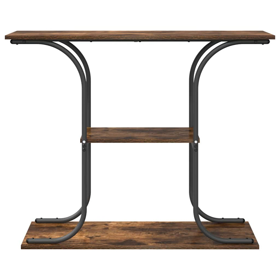Wandtafel Gerookt eiken 101 x 35 x 80.5 cm Bewerkt hout