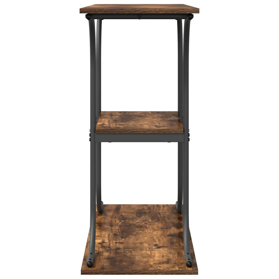 Wandtafel Gerookt eiken 101 x 35 x 80.5 cm Bewerkt hout