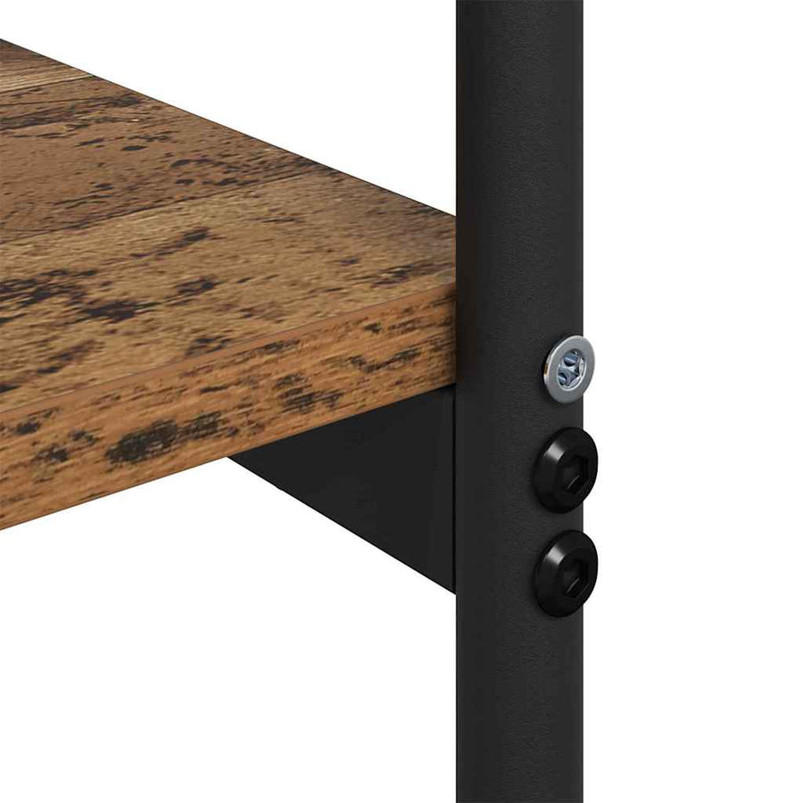Wandtafel met plank met opslag Oud hout 101 x 35 x 80.5 cm Bewerkt hout