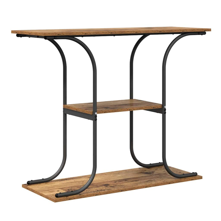 Wandtafel met plank met opslag Oud hout 101 x 35 x 80.5 cm Bewerkt hout