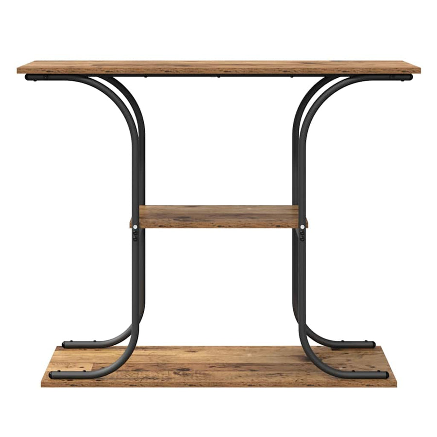 Wandtafel met plank met opslag Oud hout 101 x 35 x 80.5 cm Bewerkt hout