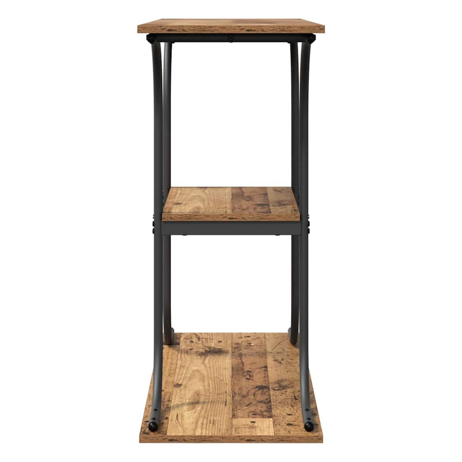Wandtafel met plank met opslag Oud hout 101 x 35 x 80.5 cm Bewerkt hout