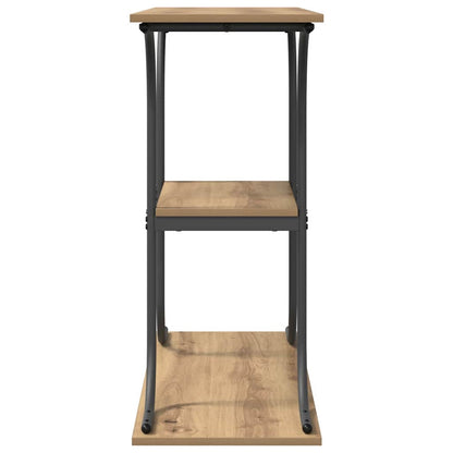 Wandtafel met plank met opslag artisanaal eikenkleurig 101 x 35 x 80.5 cm