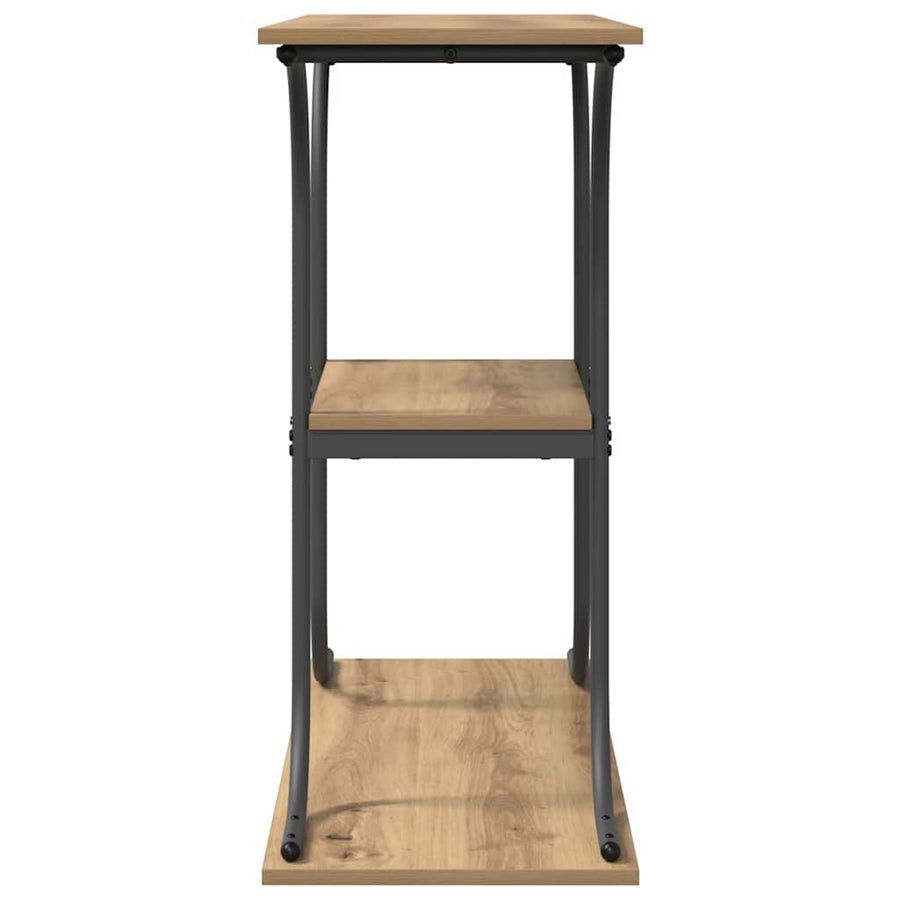 Wandtafel met plank met opslag artisanaal eikenkleurig 101 x 35 x 80.5 cm