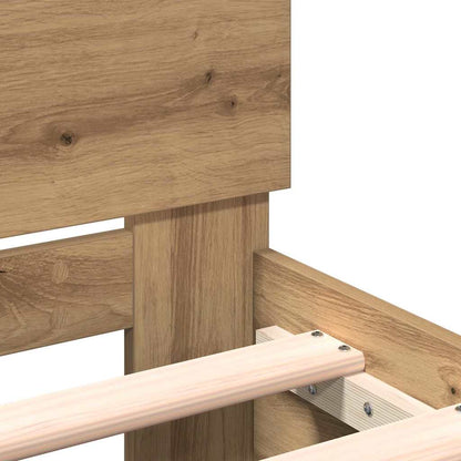 Bedframe Artisan Eiken 203 X 185 X 70 Cm Bewerkt Hout