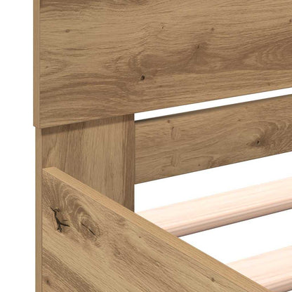 Bedframe Artisan Eiken 203 X 185 X 70 Cm Bewerkt Hout