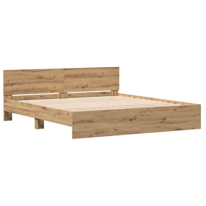 Bedframe Artisan Eiken 203 X 185 X 70 Cm Bewerkt Hout