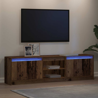 Tv Eenheden 2 Pcs Bruin 180 X 34 X 50 Cm Bewerkt Hout 180 cm