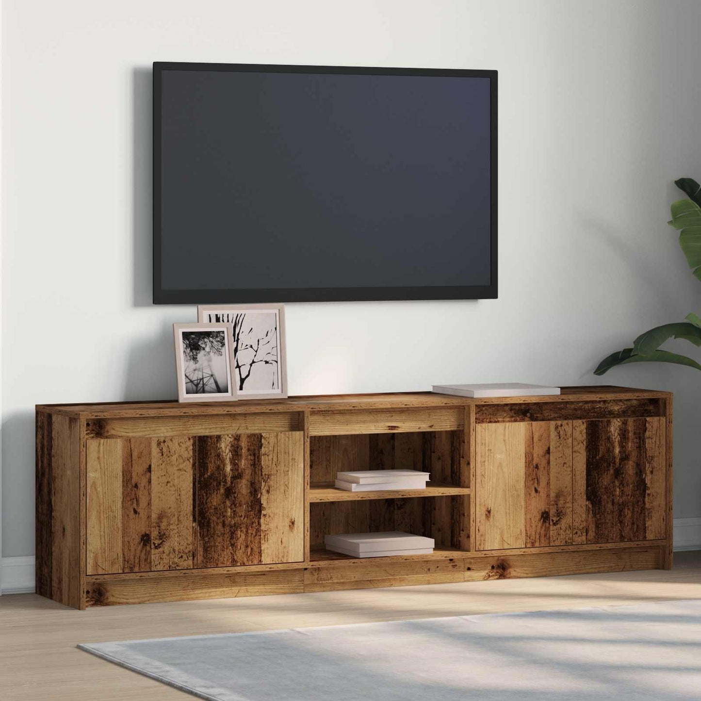 Tv Eenheden 2 Pcs Bruin 180 X 34 X 50 Cm Bewerkt Hout 180 cm