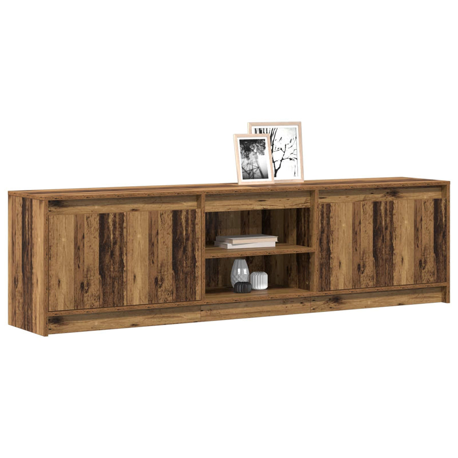 Tv Eenheden 2 Pcs Bruin 180 X 34 X 50 Cm Bewerkt Hout 180 cm