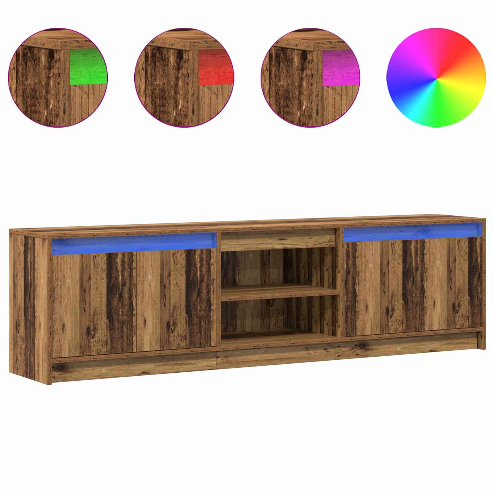 Tv Eenheden 2 Pcs Bruin 180 X 34 X 50 Cm Bewerkt Hout 180 cm
