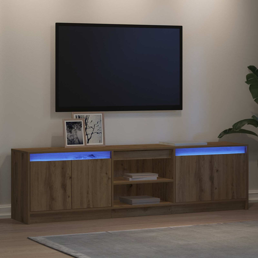 Tv Eenheden 2 Pcs Bruin 180 X 34 X 50 Cm Bewerkt Hout 180 cm