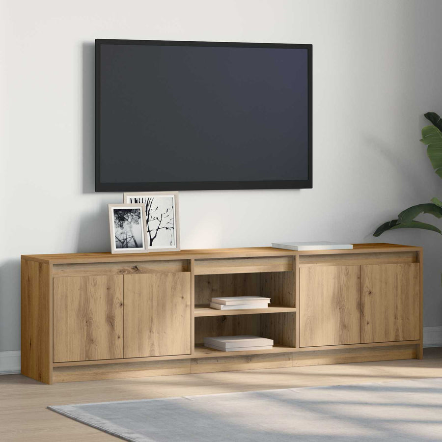 Tv Eenheden 2 Pcs Bruin 180 X 34 X 50 Cm Bewerkt Hout 180 cm