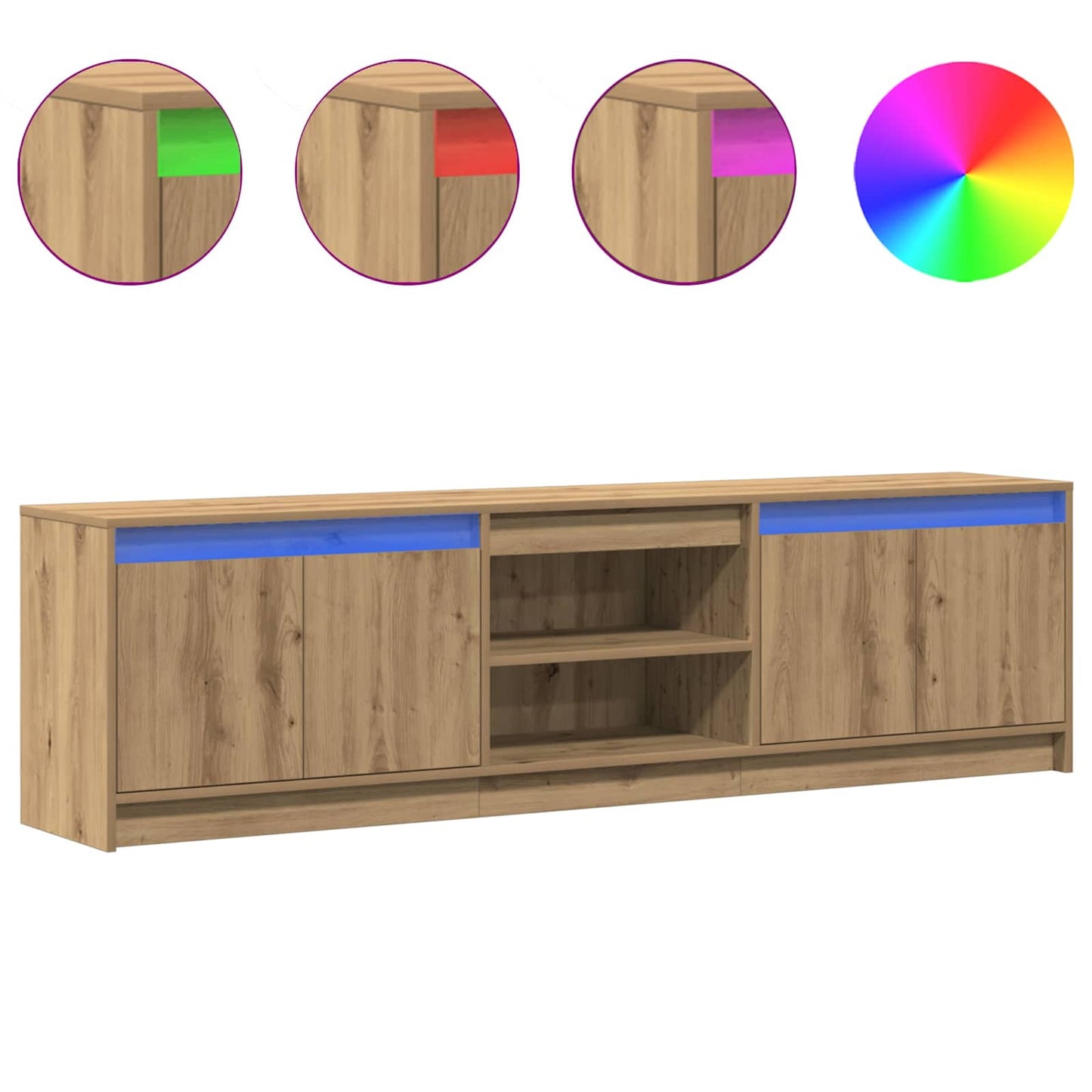 Tv Eenheden 2 Pcs Bruin 180 X 34 X 50 Cm Bewerkt Hout 180 cm