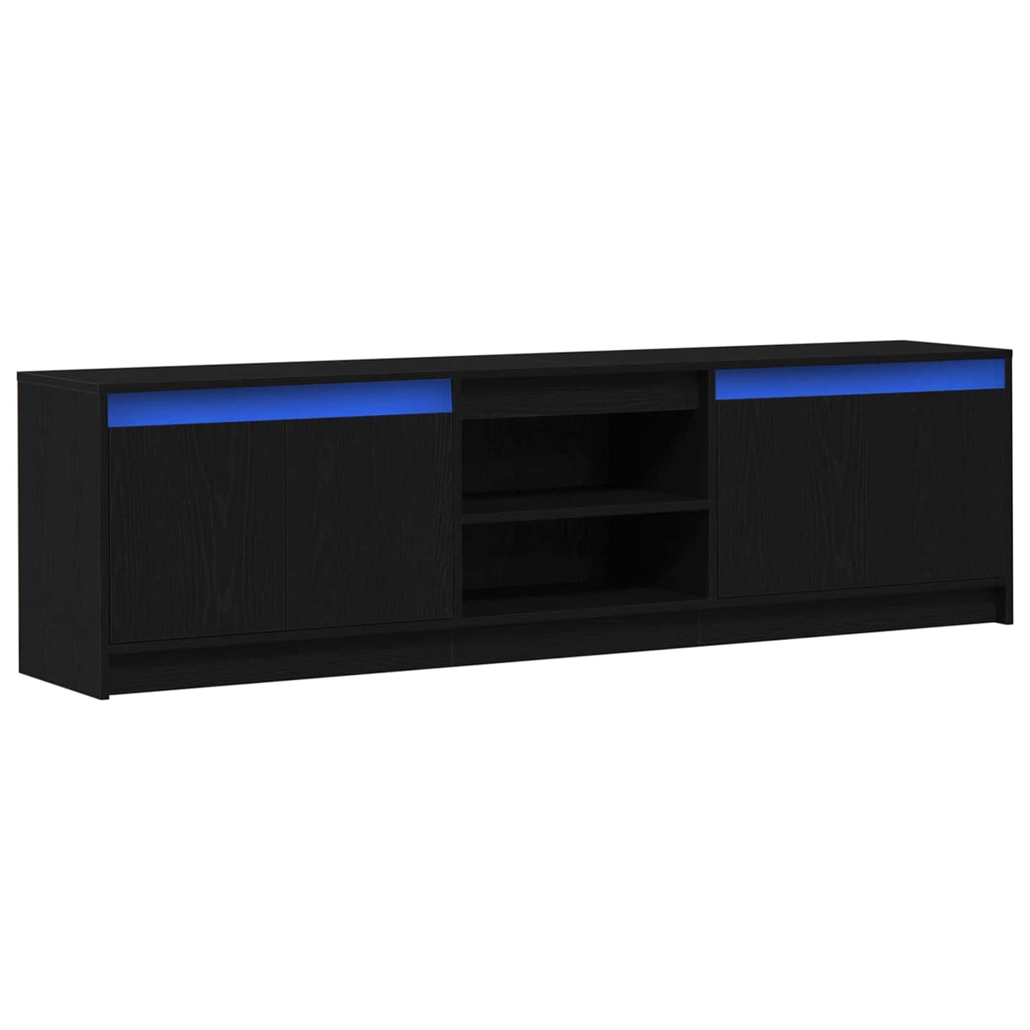 Tv Eenheden 2 Pcs Zwart 180 X 34 X 50 Cm Bewerkt Hout Zwart Eiken