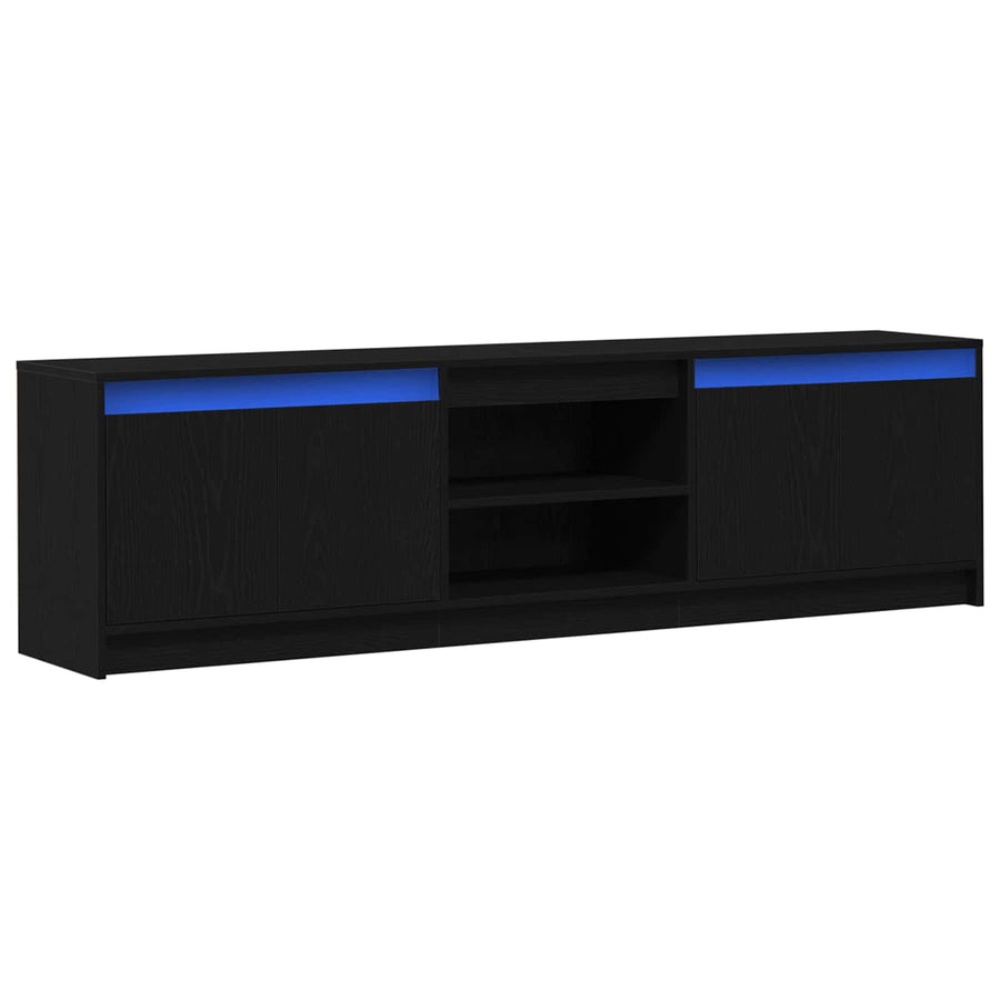 Tv Eenheden 2 Pcs Zwart 180 X 34 X 50 Cm Bewerkt Hout Zwart Eiken