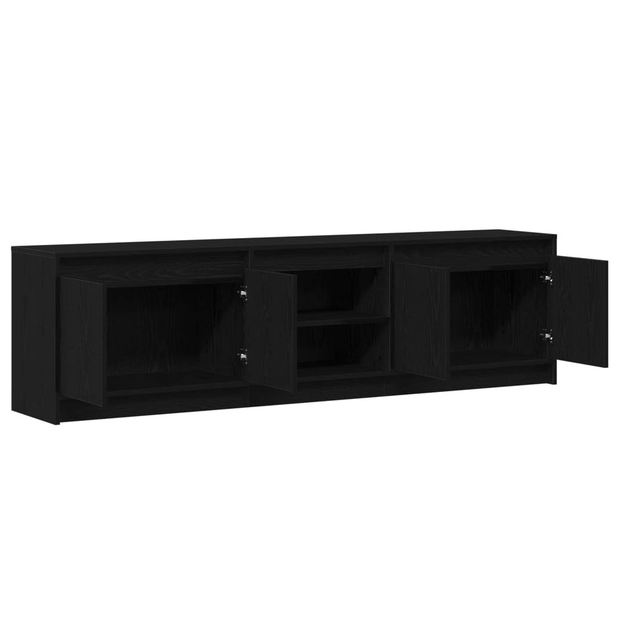 Tv Eenheden 2 Pcs Zwart 180 X 34 X 50 Cm Bewerkt Hout Zwart Eiken