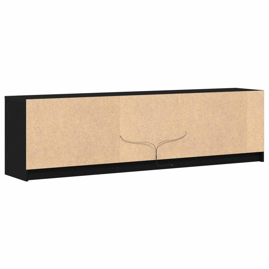 Tv Eenheden 2 Pcs Zwart 180 X 34 X 50 Cm Bewerkt Hout Zwart Eiken