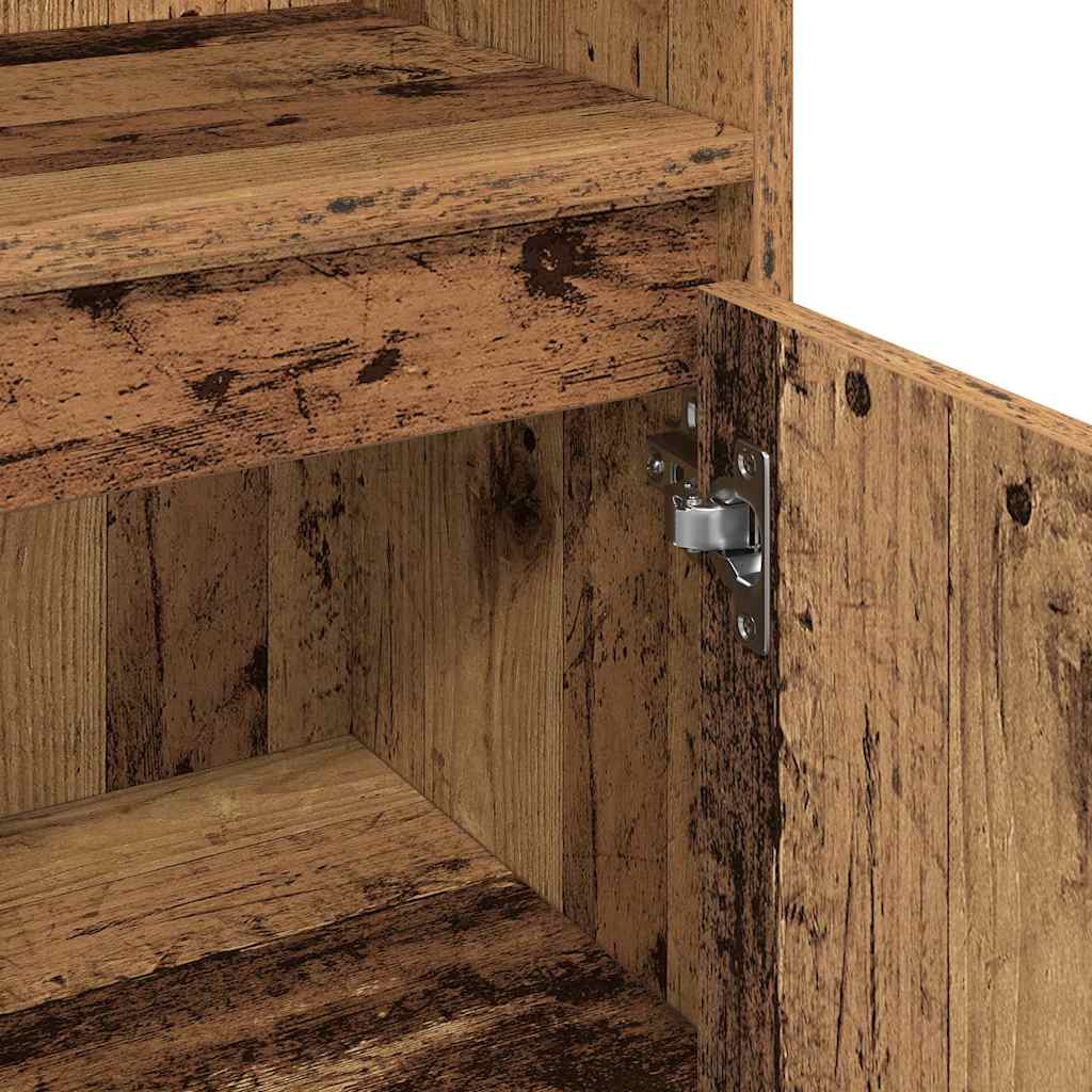 3-Delige Badkamermeubel Set Geëngineerd Hout Oud hout