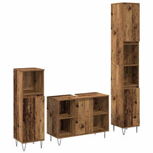 3-Delige Badkamermeubel Set Geëngineerd Hout Oud hout