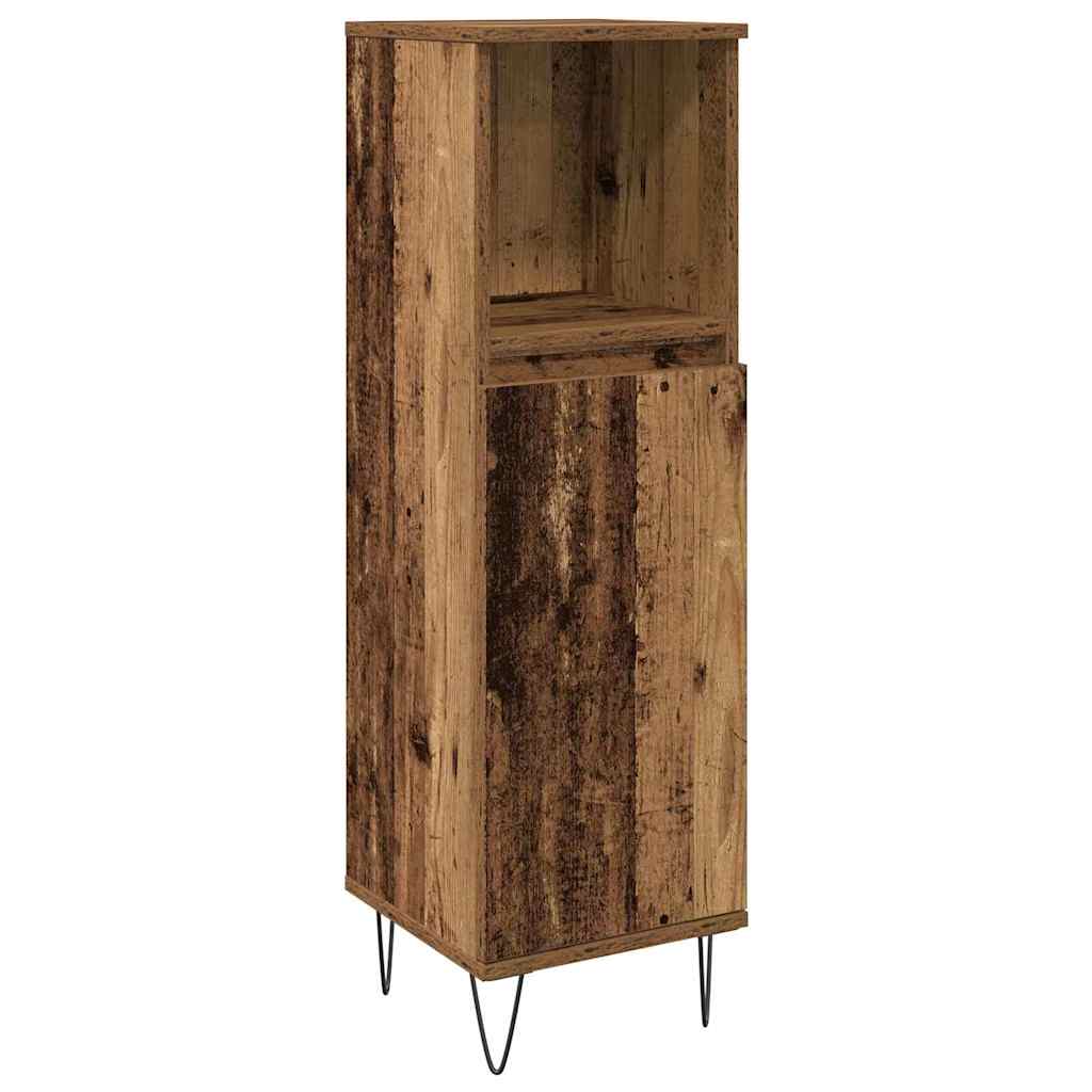 3-Delige Badkamermeubel Set Geëngineerd Hout Oud hout